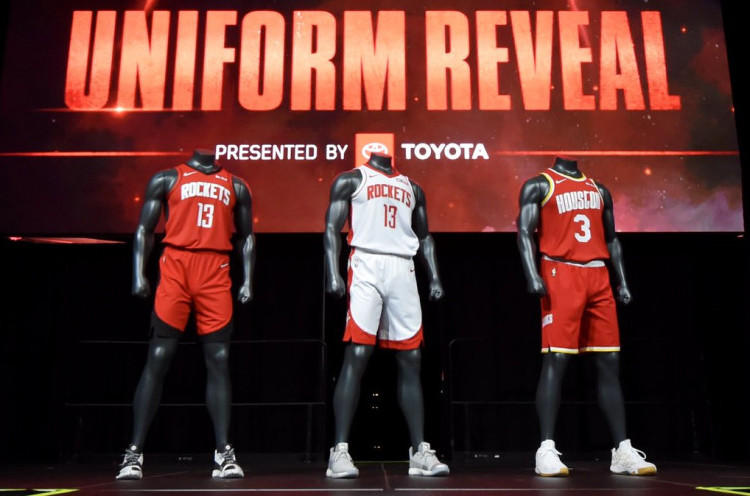 Houston Rockets Rilis Jersey Baru, Terinspirasi dari Sukses Tim Juara NBA 1994-95 