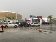 Stadion Morodok Diterpa Hujan Deras dan Angin Kencang Jelang Penutupan SEA Games 2023