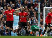 Manchester City 2-3 Manchester United: Pogba dan Smalling Tunda Pesta Juara The Citizens