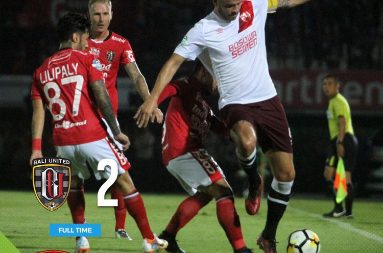 Bali United 2-0 PSM Makassar: Lilipaly dan Spaso Cetak Gol