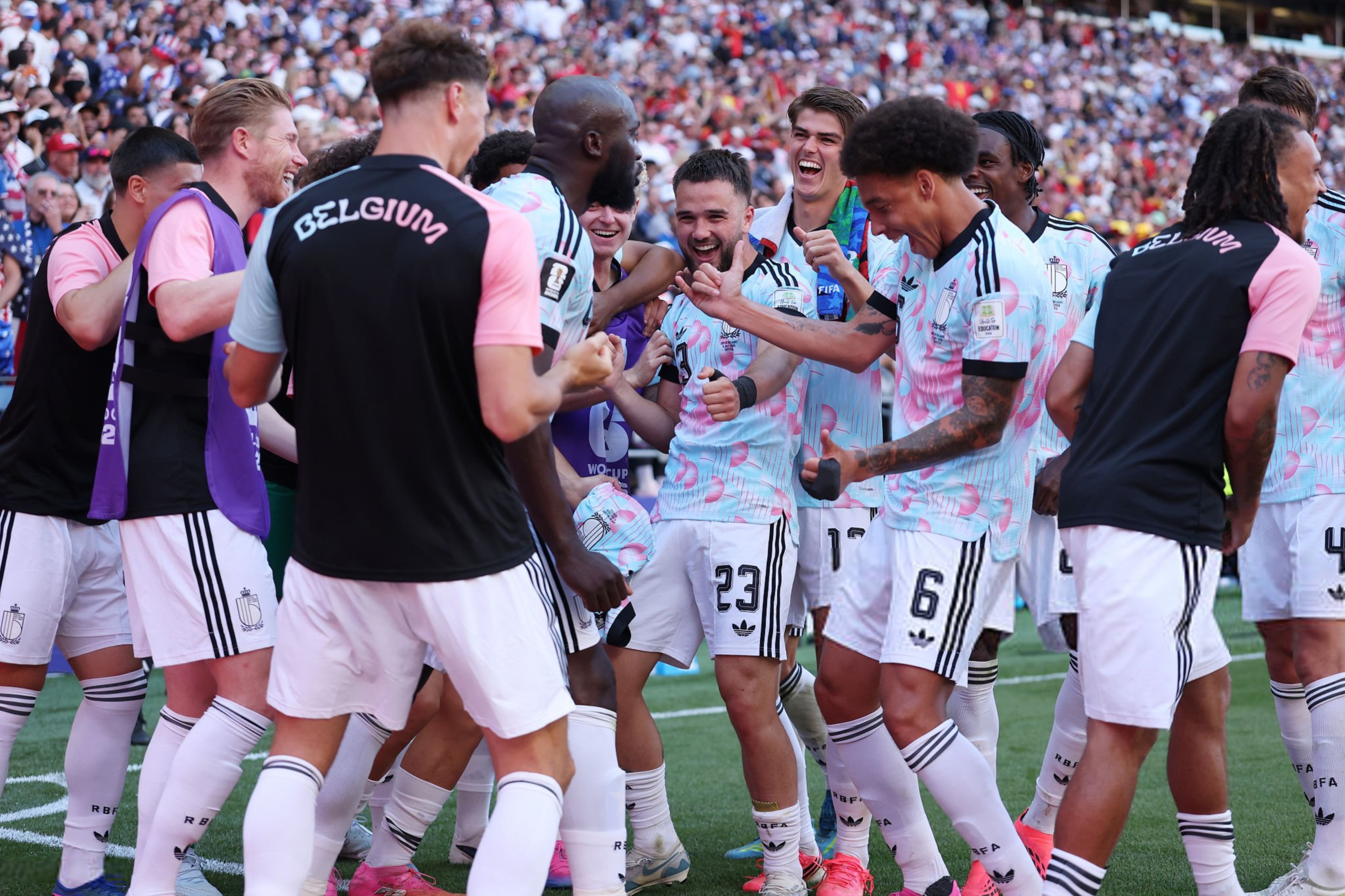 Timnas Belgia Joget Donald Trump Usai Cetak Empat Gol ke Gawang Amerika Serikat