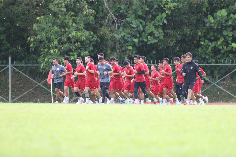 Timnas Indonesia Latihan Perdana di Brunei, Shin Tae-yong Beberkan Kondisi Pemain