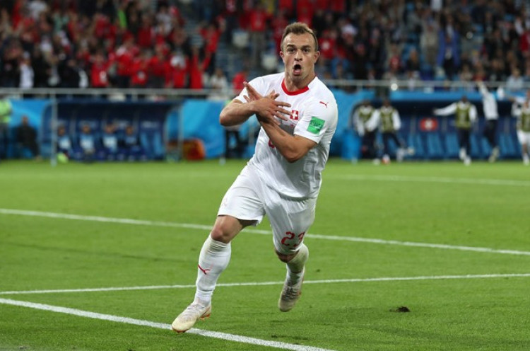 Serbia 1-2 Swiss: Gol Telat Shaqiri Panaskan Persaingan Grup E