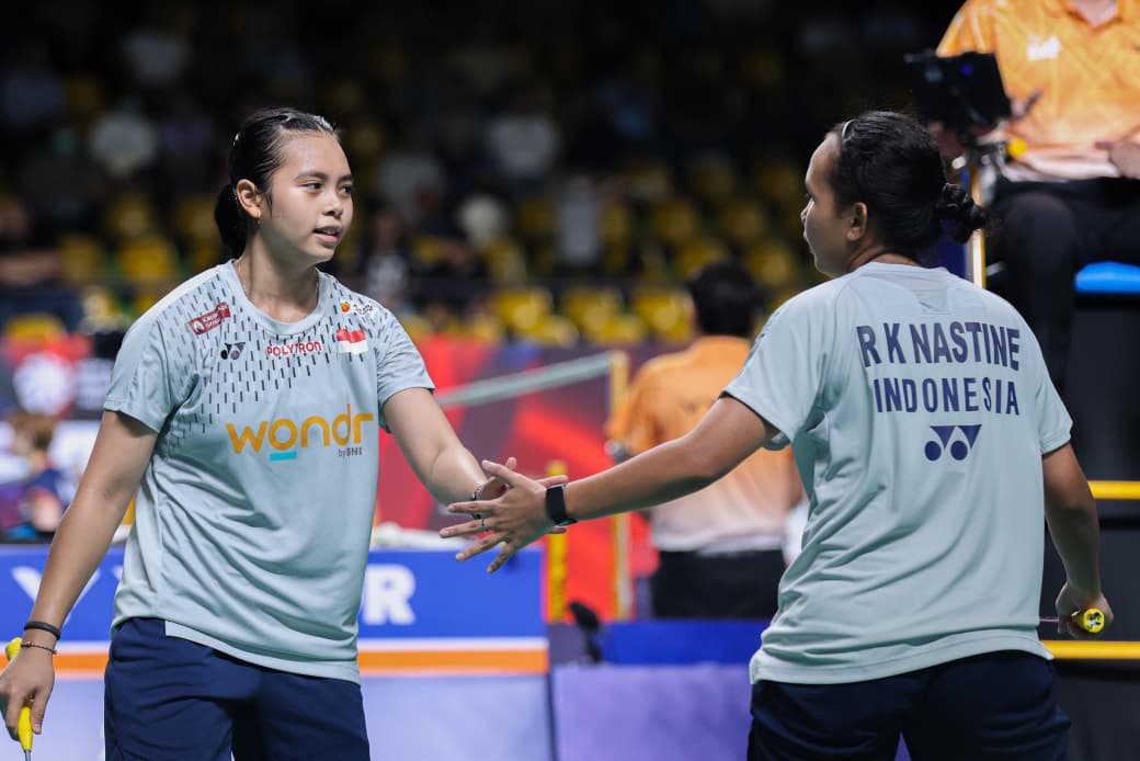 Aksi Isyana Syahira Meida/Rinjani Kwinnara Nastine di Thailand Open 2026. (PBSI)