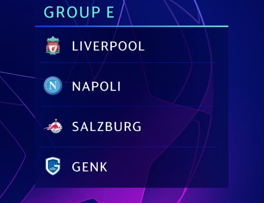 Grup Liga Champions 2019