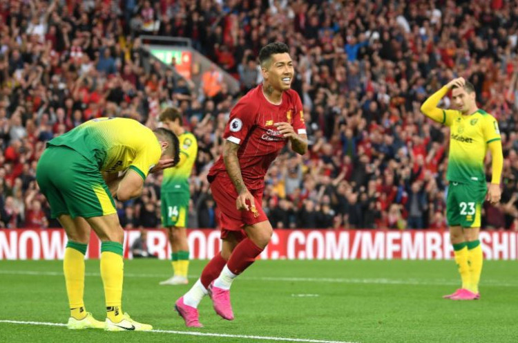Menang Telak atas Norwich City, Liverpool Tancap Gas Bidik Titel Premier League