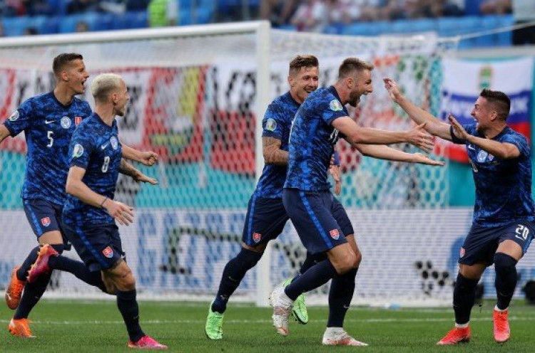 Hasil Grup E Piala Eropa 2020: Slovakia Pesta, Spanyol Berbagi Angka