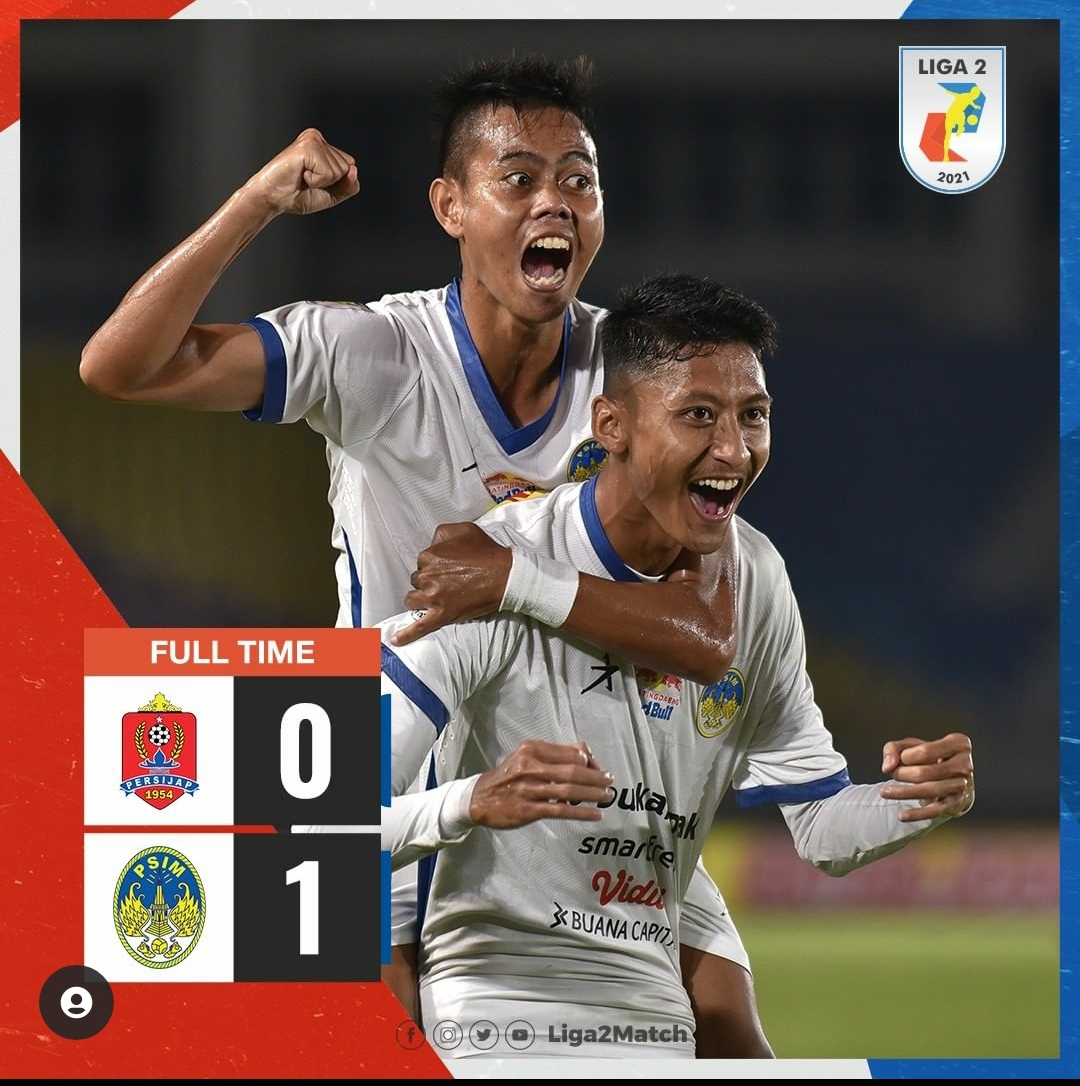 Hasil Liga 2: PSIM ke 8 Besar, Tiga Naga dan PSHW Degradasi
