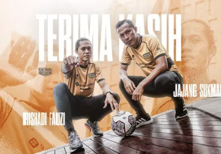 Dewa United FC Lepas Jajang Sukmara dan Rishadi Fauzi