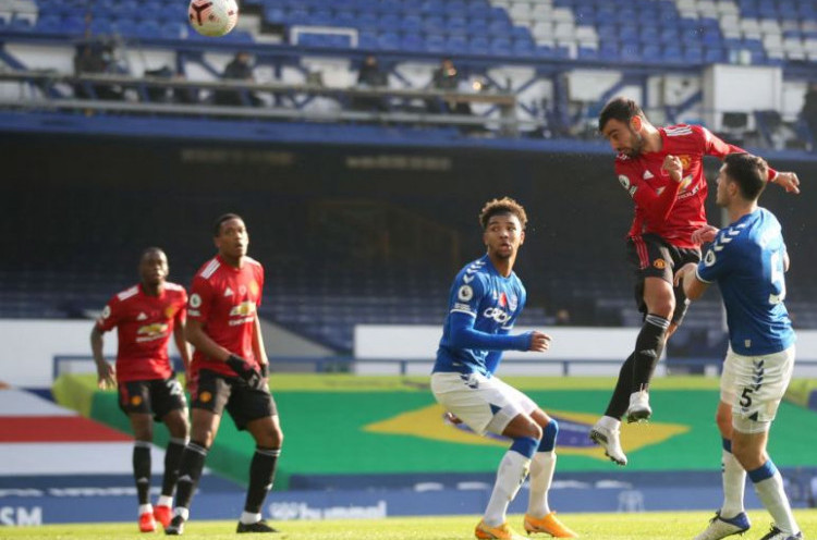 Manchester United Lanjutkan Catatan Positif atas Everton, Bruno Fernandes Jago Main Tandang
