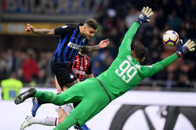 Inter Milan 1-0 AC Milan: Gol Menit Akhir Mauro Icardi Jadi Pembeda