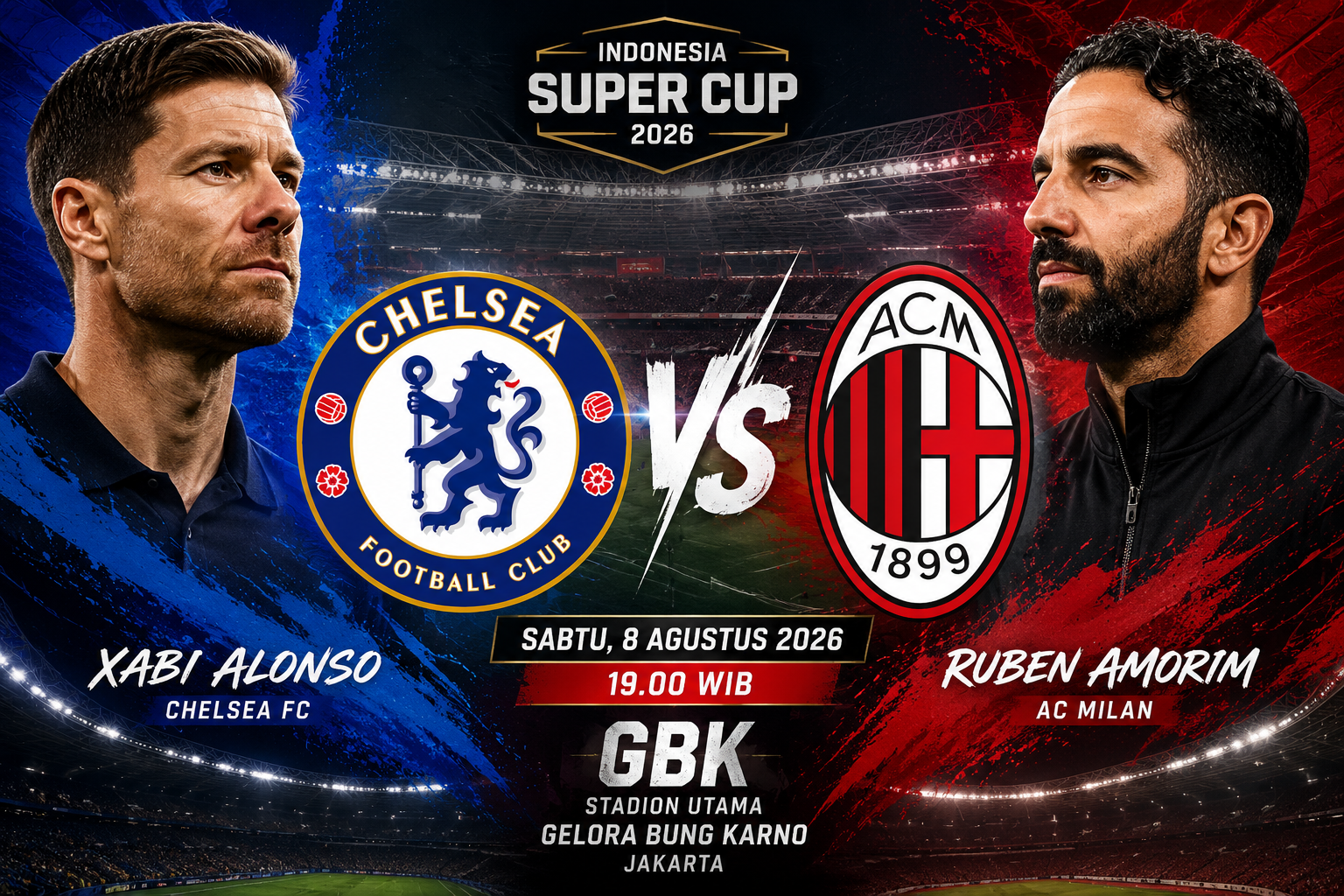 Cara Menonton dan Link Streaming Chelsea vs AC Milan Secara Gratis, Live Pukul 19.00 WIB