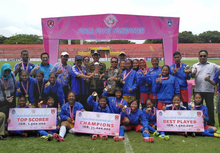 Bangka Belitung Jadi Juara Piala Putri Nusantara 2017