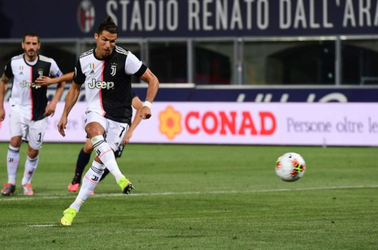 Juventus Tekuk Bologna, Cristiano Ronaldo Ukir Catatan Menarik soal Gol Penalti