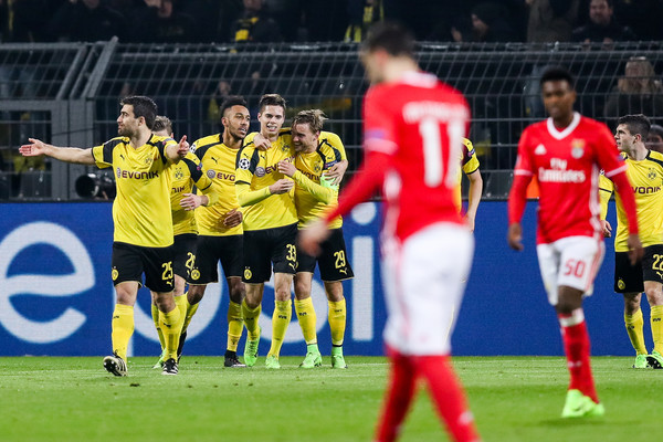 Hattrick Aubameyang Bawa Dortmund Singkirkan Benfica