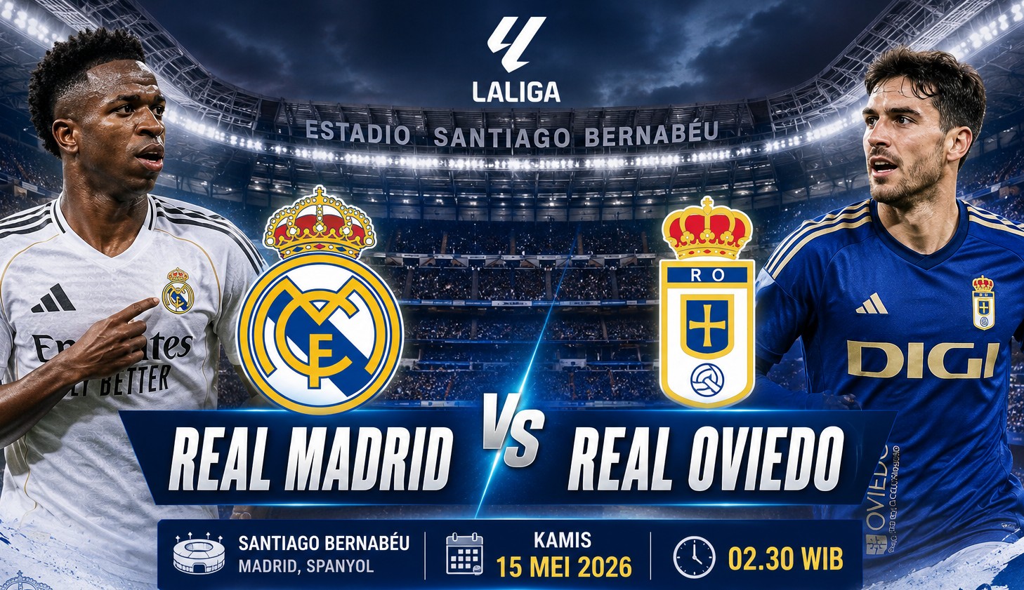 Head to Head Real Madrid vs Real Oviedo: Los Blancos Perkasa