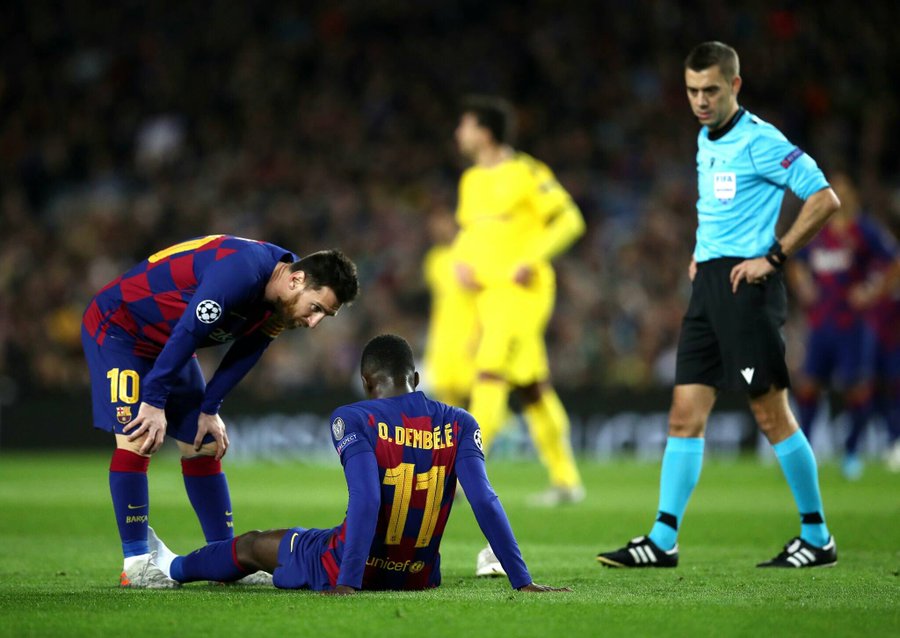 Heran Dembele Terus Diterpa Cedera, Suarez Semprot Tim Dokter Barcelona