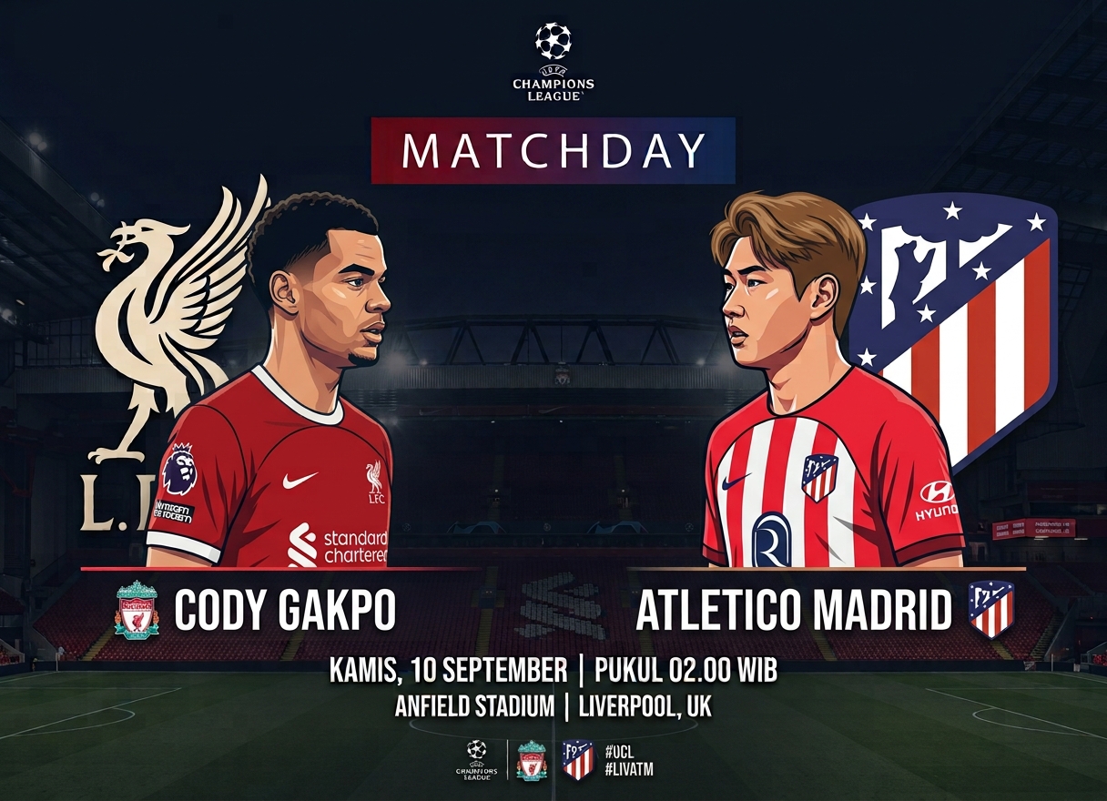 Jadwal, Link Streaming, dan Cara Menonton Liverpool vs Atletico Madrid