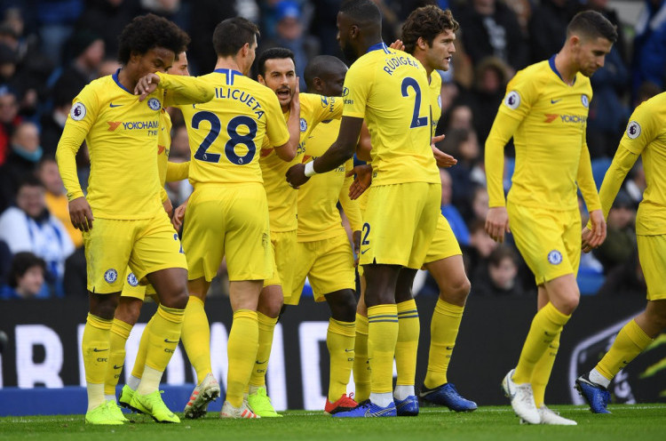 Brighton 1-2 Chelsea: Eden Hazard Jadi Pahlawan The Blues