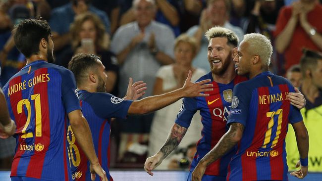 Trio MSN Bawa Barca Menang 7-0 lawan Celtic