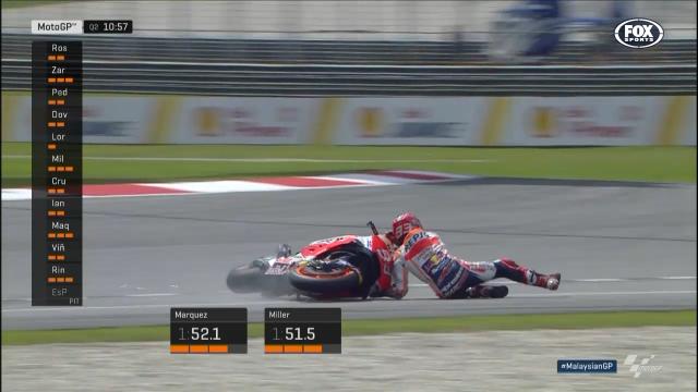MotoGP Malaysia: Marquez Alami Kecelakaan, Pedrosa Start Terdepan