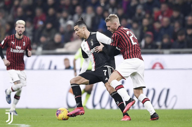 Hasil Coppa Italia: Penalti Cristiano Ronaldo Selamatkan Juventus dari Kekalahan Kontra AC Milan