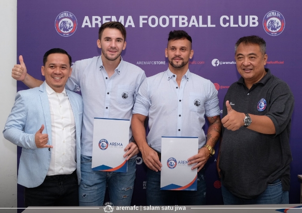 Lengkapi Slot Pemain Asing, Arema FC Resmikan Dua Penggawa Impor Baru