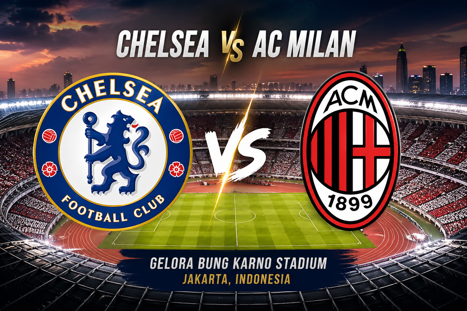 Chelsea vs AC Milan di Indonesia pada 8 Agustus 2026, Berikut Link Beli Tiketnya