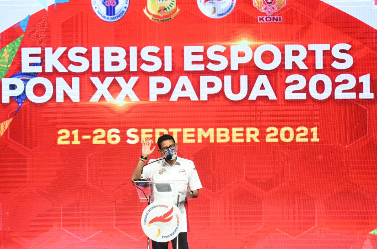 PON Papua: Eksibisi Esports Dimulai, Sandiaga Uno Beri Pujian