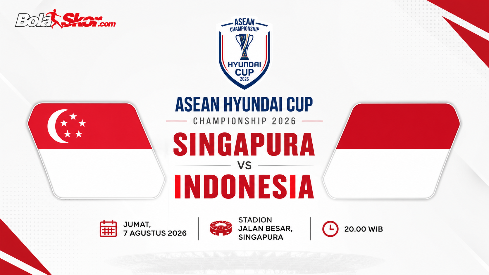 Cara Menonton dan Link Streaming Gratis Singapura vs Timnas Indonesia di Piala AFF 2026, 7 Agustus 2026 Pukul 20.00 WIB
