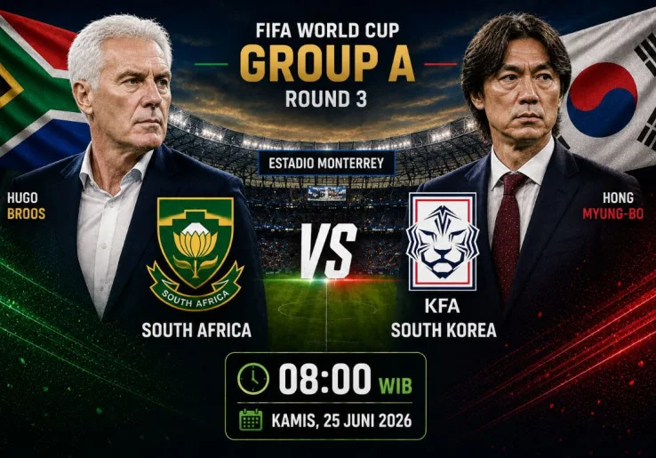 Prediksi dan Statistik Afsel vs Korsel: Saling Sikut demi Tiket 32 Besar Piala Dunia 2026