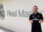 Hari Pertama Berlatih dengan Real Madrid, Eden Hazard Kenakan Nomor David Beckham