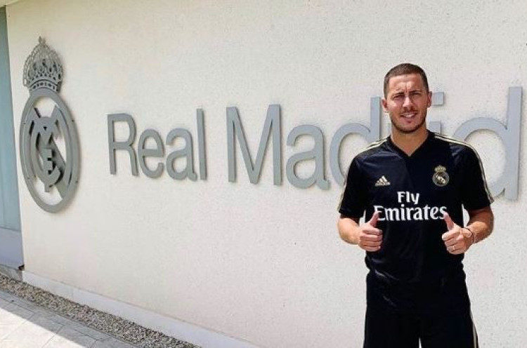 Hari Pertama Berlatih dengan Real Madrid, Eden Hazard Kenakan Nomor David Beckham