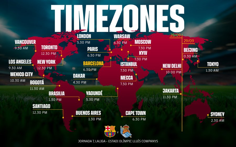 Jadwal Siaran Langsung dan Link Live Streaming Barcelona vs Real Sociedad, Minggu 28 September 2025