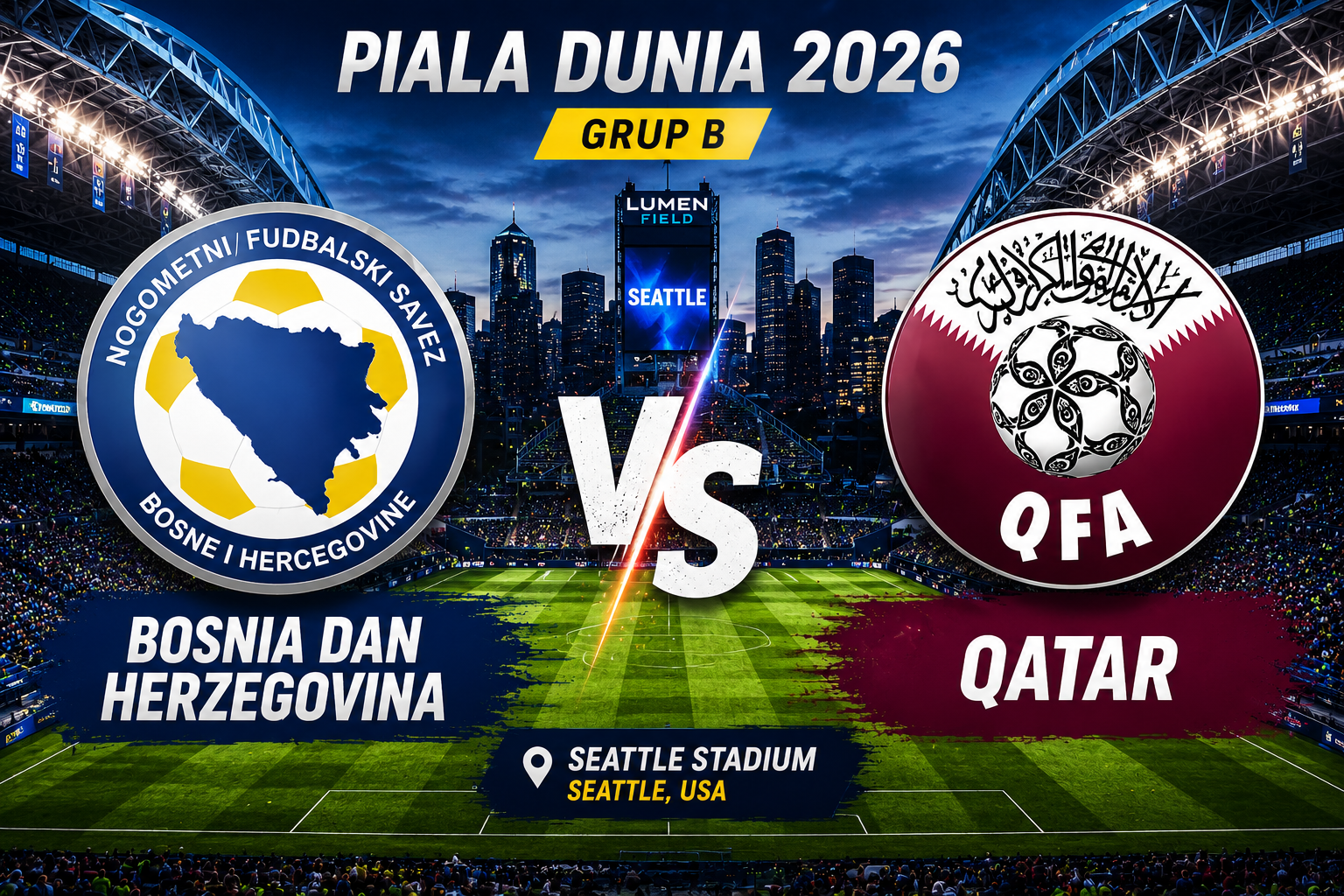 Prediksi dan Statistik Bosnia dan Herzegovina vs Qatar: Menang Jadi Harga Mati