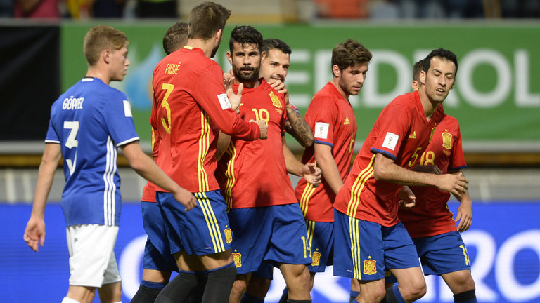 Kualifikasi Piala Dunia 2018, Spanyol Hempaskan Liechtenstein Delapan Gol Tanpa Balas