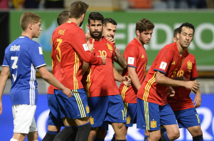Kualifikasi Piala Dunia 2018, Spanyol Hempaskan Liechtenstein Delapan Gol Tanpa Balas