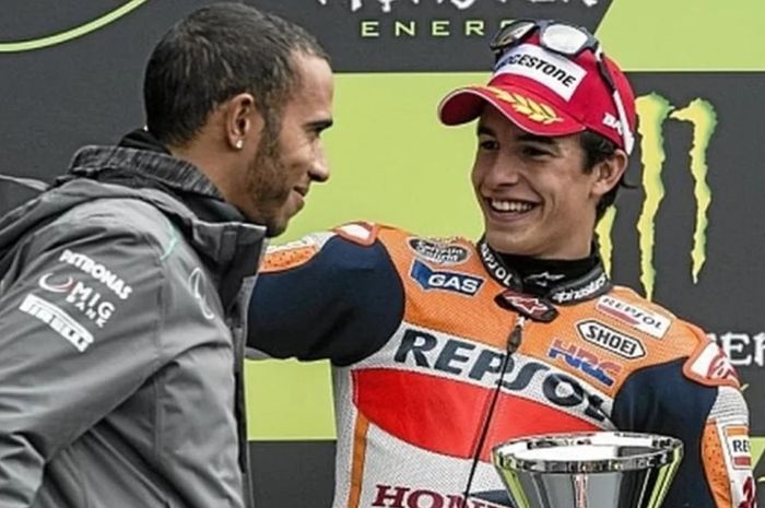 Lewis Hamilton Terima Ajakan Duel Marc Marquez