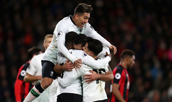 Hantam Bournemouth, Liverpool Naik ke Empat Besar