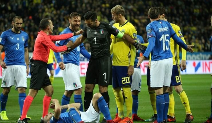 Keok dari Swedia, Italia Kritik Kinerja Wasit