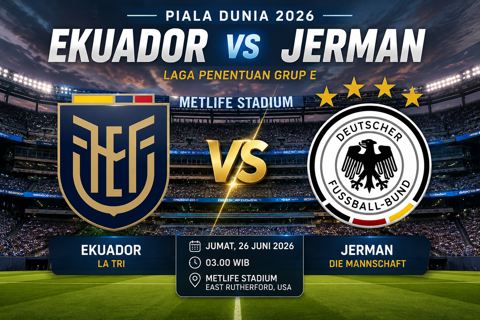Prediksi dan Statistik Ekuador vs Jerman: Der Panzer Mencari Kesempurnaan