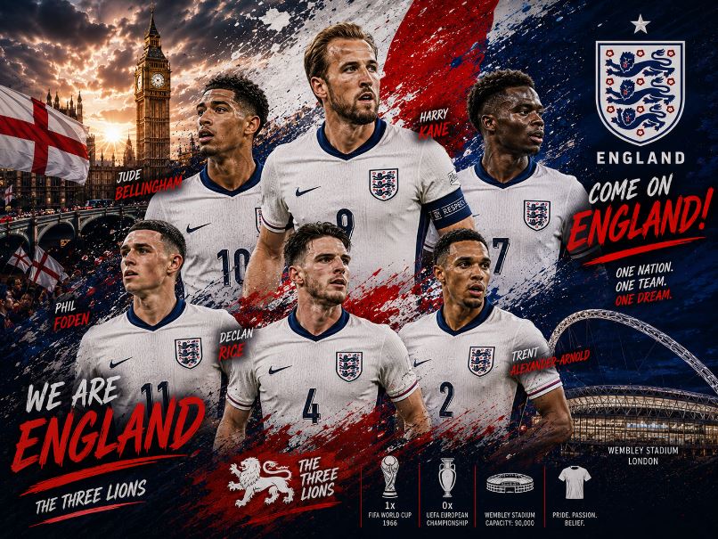 Profil Tim Kandidat Juara Piala Dunia 2026: Timnas Inggris, Football's Coming Home?