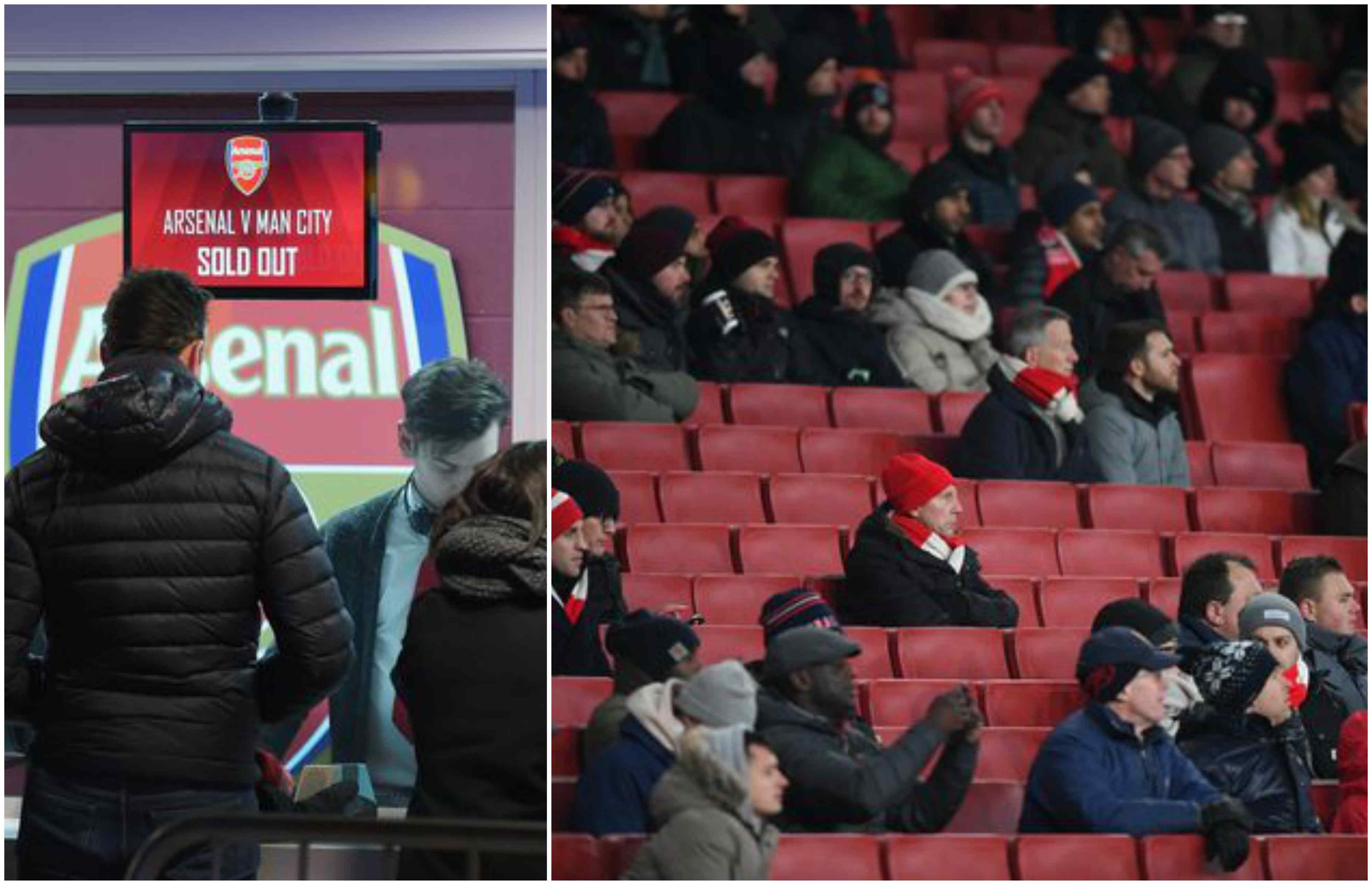 Tiket Habis tapi Banyak Bangku Kosong pada Laga Arsenal Vs Manchester City