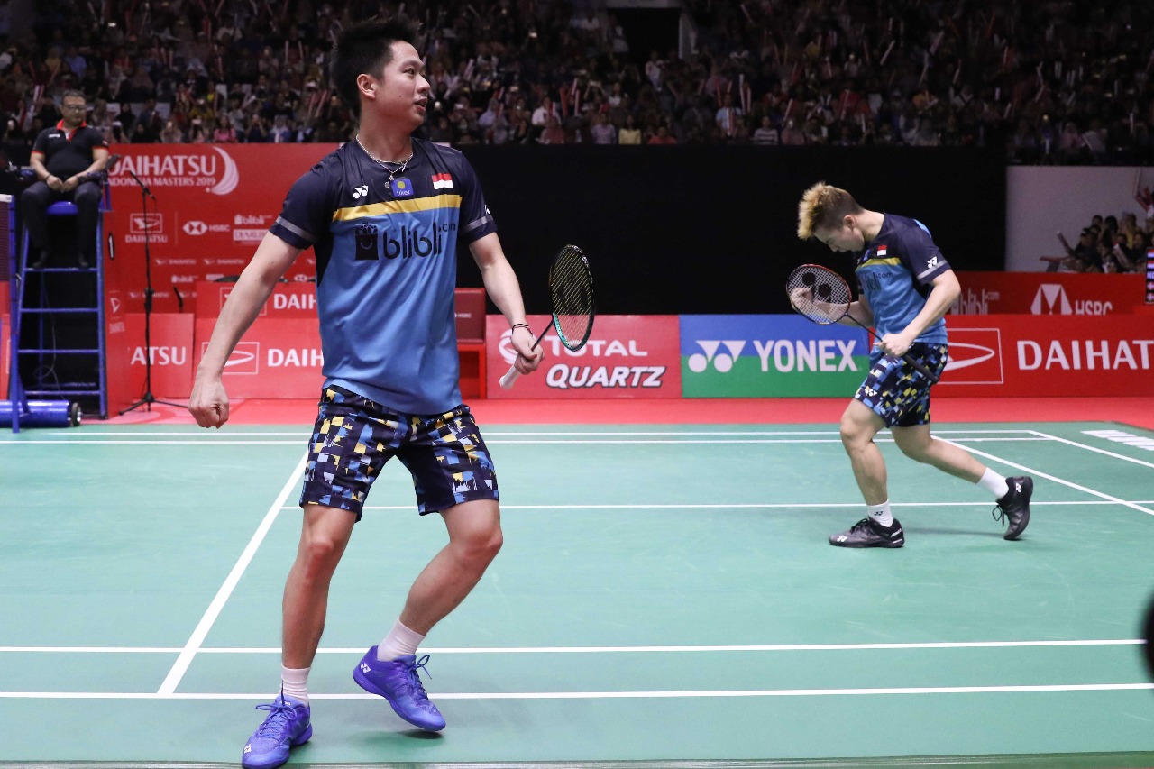 Final Indonesia Masters 2019: Kalahkan Senior, Kevin/Marcus Juara