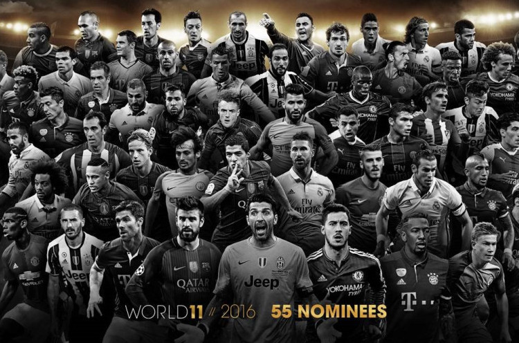 FIFA Rilis Nominasi FIFPro World XI 2016
