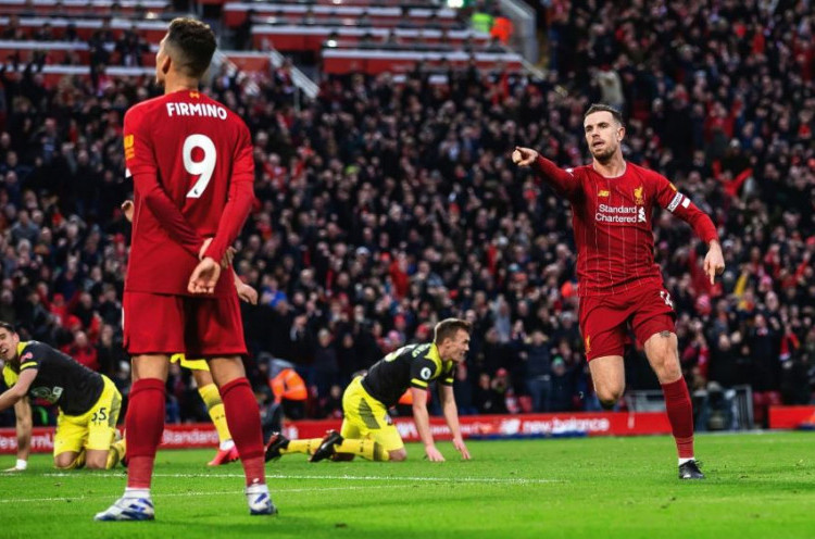 Angka Fantastis Liverpool Usai Lumat Southampton: 100 poin dan 20 Kemenangan di Anfield