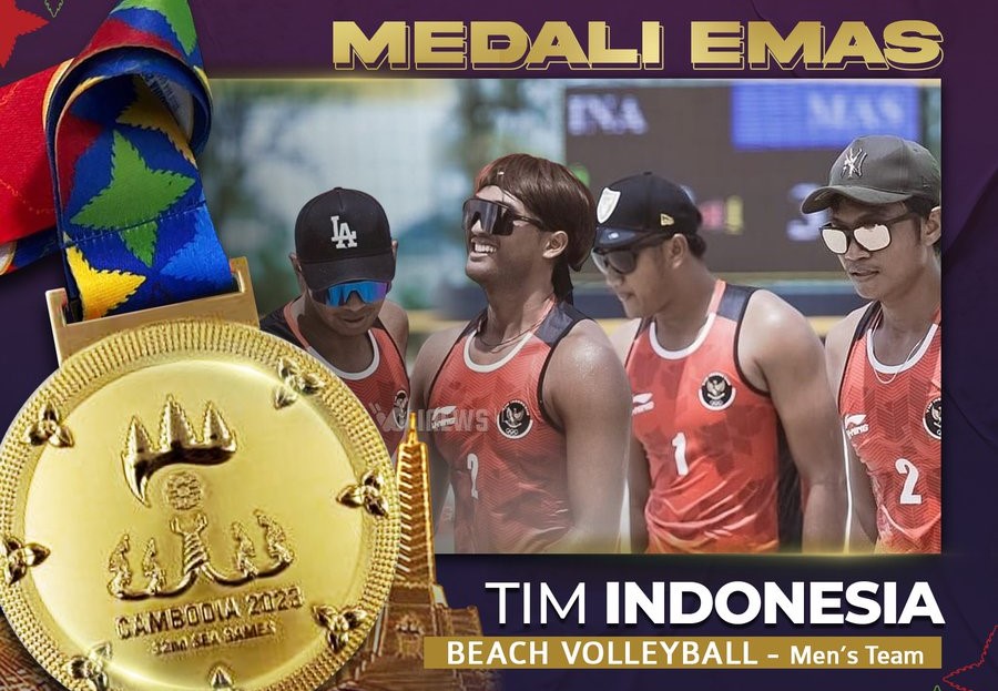 SEA Games 2023: Tumbangkan Thailand, Voli Pantai Beregu Putra Rengkuh Emas