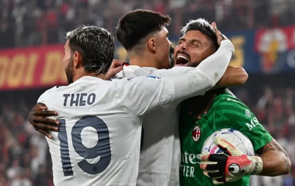 Drama Laga di Luigi Ferraris, dari Kartu Merah Maignan hingga Giroud Jadi Kiper Milan