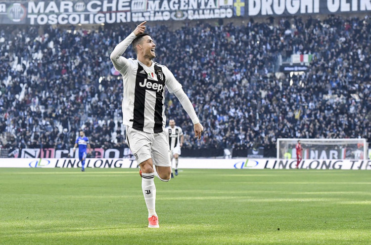Juventus 2-1 Sampdoria: Dua Gol Cristiano Ronaldo Menangkan I Bianconeri