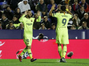 Hasil Liga-liga Eropa: Hattrick Lionel Messi Hempaskan Levante, AS Roma Putus Catatan Buruk